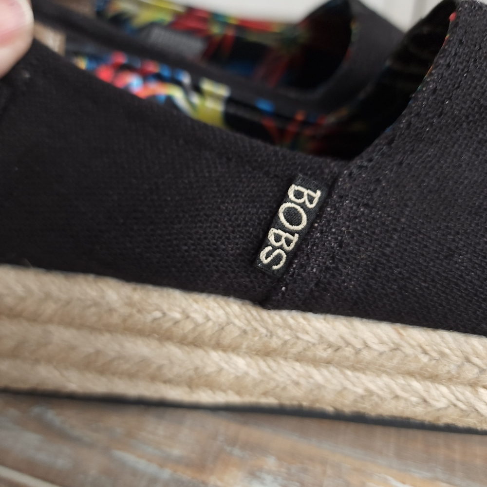 Bobs From Skechers Woman’s Black Espadrille. Size 8 1/2 - Picture 7 of 13